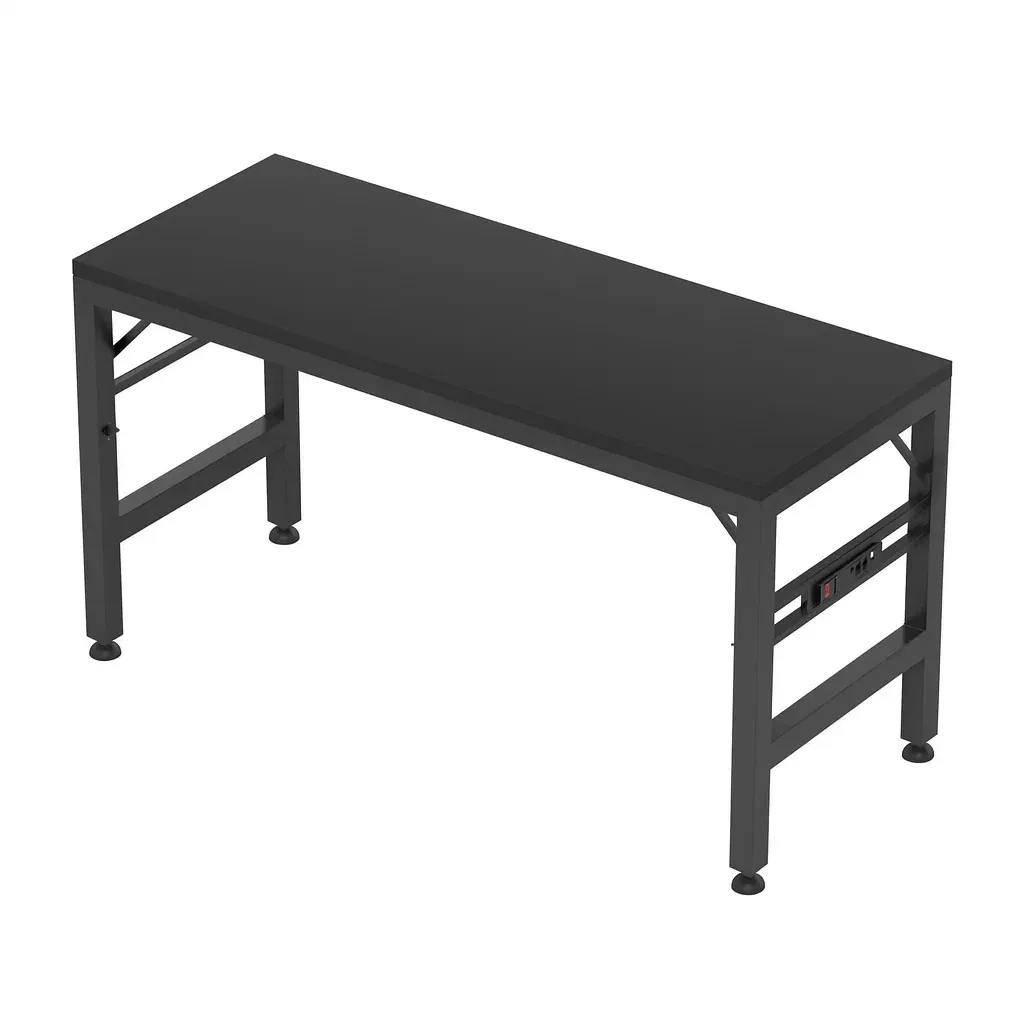 Établi Rectangulaire Noir en Métal-Sofineto