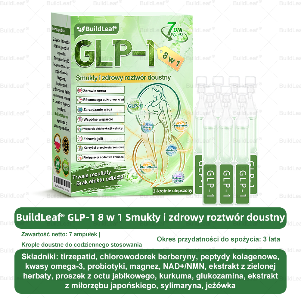[Copy]🍃Oficjalny sklep Polska | BuildLeaf® GLP-1 8-w-1 Fit & Vital Rozwiązanie (Jednorazowe dziennie, widoczne zmiany w ciągu 7 dni) ✅ Otyłość, zdrowie sercowo-naczyniowe, cukrzyca, bezdech senny, zdrowie jelit, problemy ze stawami i inne.