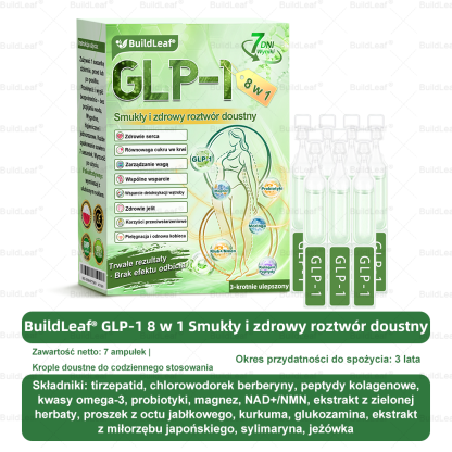 [Copy]🍃Oficjalny sklep Polska | BuildLeaf® GLP-1 8-w-1 Fit & Vital Rozwiązanie (Jednorazowe dziennie, widoczne zmiany w ciągu 7 dni) ✅ Otyłość, zdrowie sercowo-naczyniowe, cukrzyca, bezdech senny, zdrowie jelit, problemy ze stawami i inne.