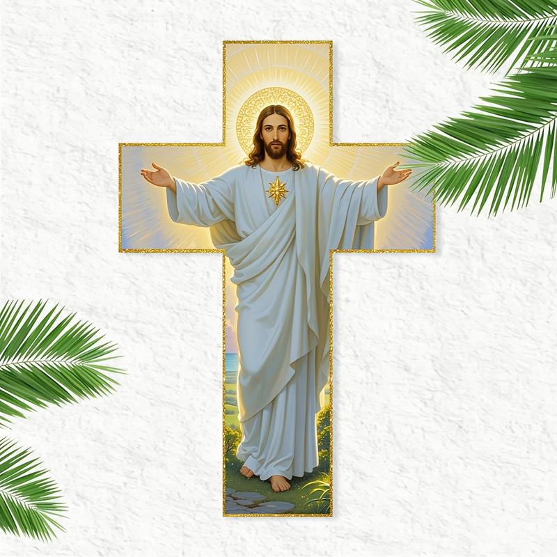 Stary drewniany krzyż ścienny z wizerunkiem Jezusa Chrystusa ✝️🙏