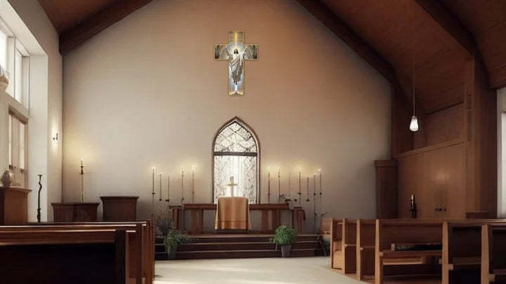 🔥Rabat na pożegnanie roku: aż 60% mniej✝️🙏Zabytkowy drewniany krucyfiks ścienny