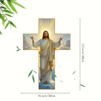 🔥Rabat na pożegnanie roku: aż 60% mniej✝️🙏Zabytkowy drewniany krucyfiks ścienny