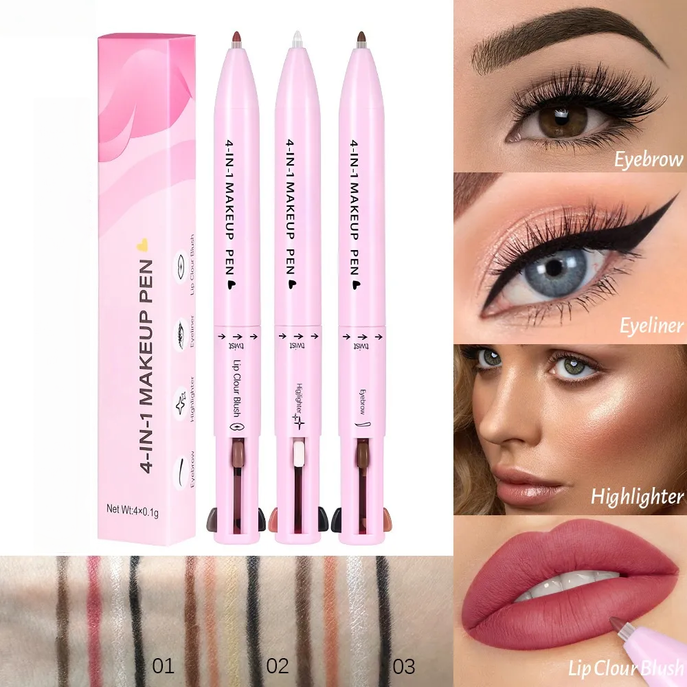 💄4 w 1: Wszystko w jednym pisaku do makijażu✨— idealny do szybkich poprawek 👛💄