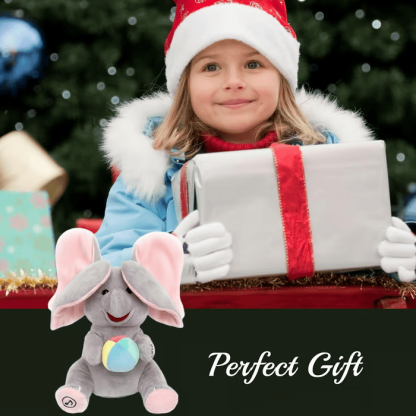 🎅Ostatni dzień – 49% TANIEJ — Urocza pluszowa słonica bawiąca się w chowanego z muzyką