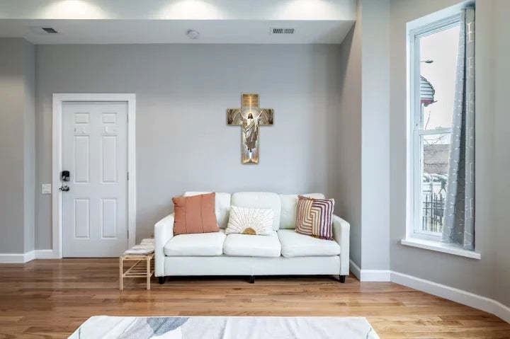 🔥Rabat na pożegnanie roku: aż 60% mniej✝️🙏Zabytkowy drewniany krucyfiks ścienny