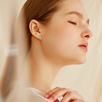 Classic Six-Prong Moissanite Earrings