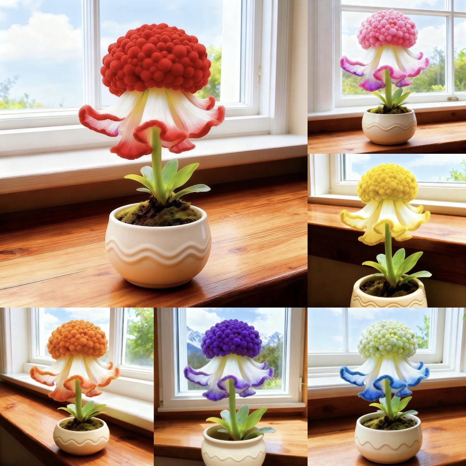 💐 Whimsical Puff Ruffle Flower Seeds – Dreamy Soft Bloom Elegance