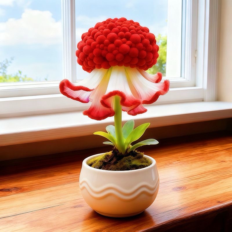 💐 Whimsical Puff Ruffle Flower Seeds – Dreamy Soft Bloom Elegance