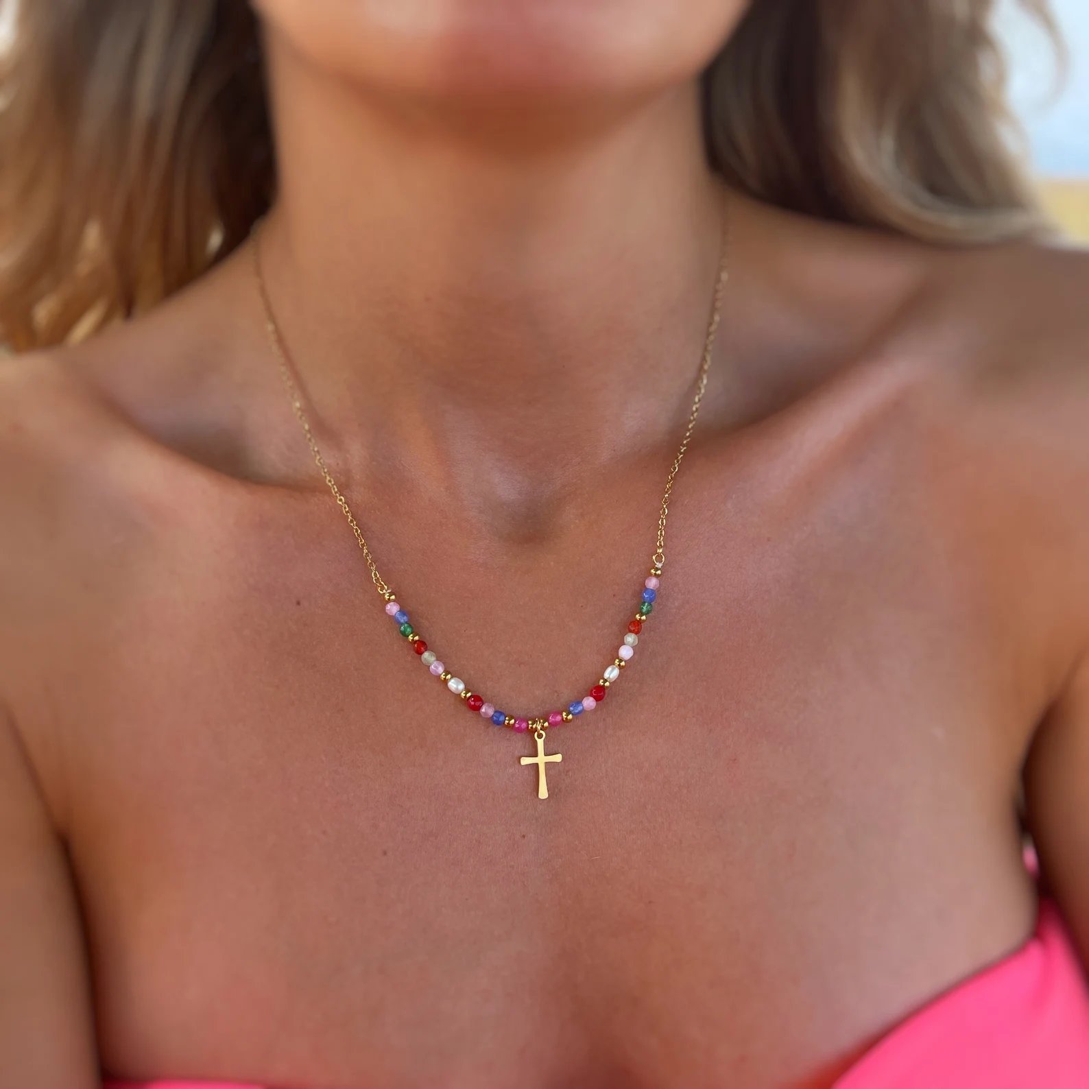 🔥Beaded Cross Necklace — The Best Gift🎁