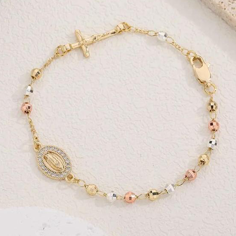 📢📢50% ОТСТЪПКА!!! ✝️Елегантна гривна с кристален кръст