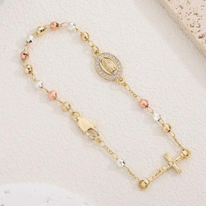 📢📢50% ОТСТЪПКА!!! ✝️Елегантна гривна с кристален кръст