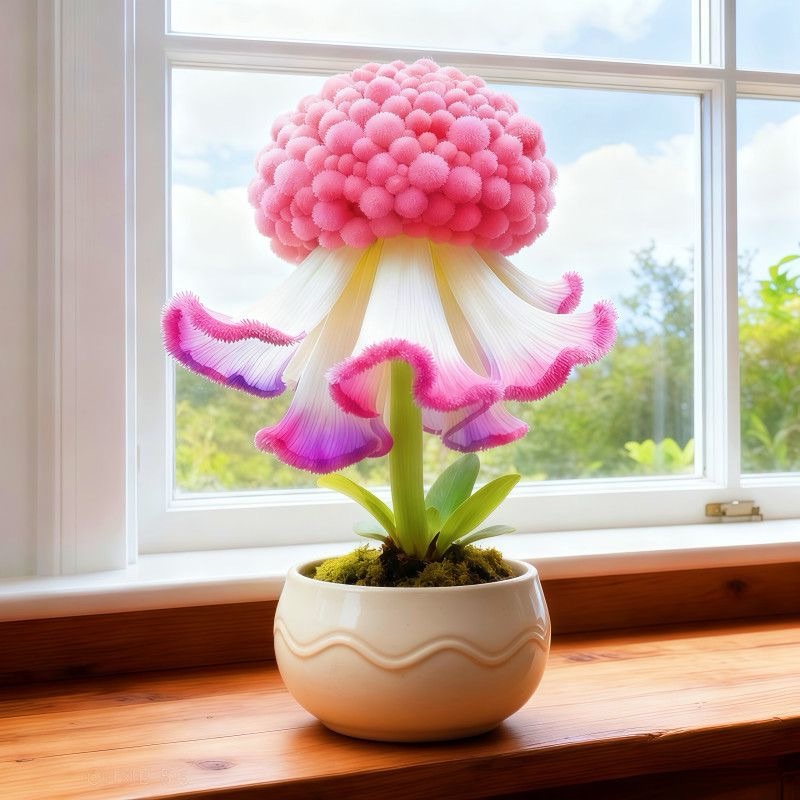 💐 Whimsical Puff Ruffle Flower Seeds – Dreamy Soft Bloom Elegance