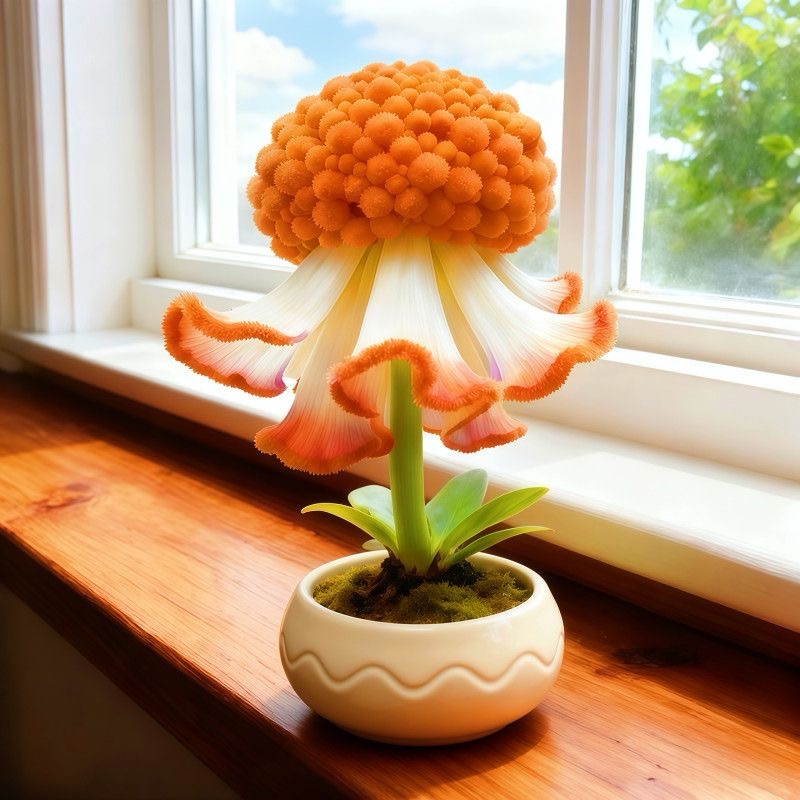 💐 Whimsical Puff Ruffle Flower Seeds – Dreamy Soft Bloom Elegance