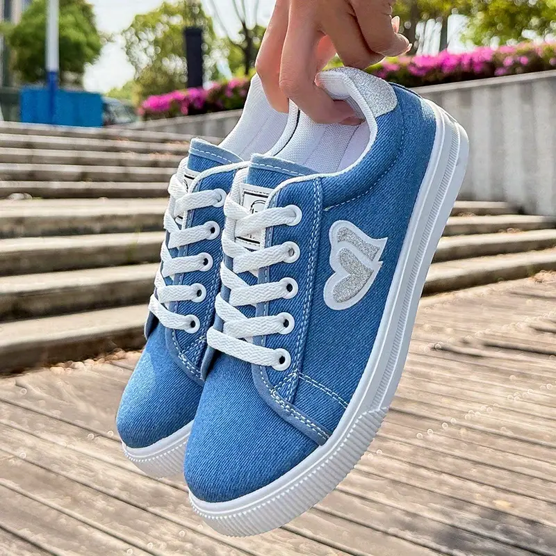 womens casual sneakers breathable fabric lace up shoes with pvc sole white low       for casual attire casual footwear minimalist style durable sol details 1
