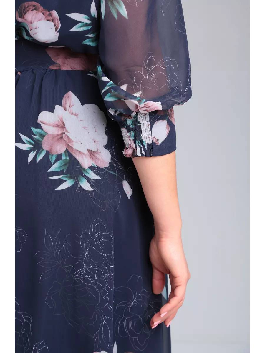 Eleganckie sukienki damskie z szyfonu w kwiaty