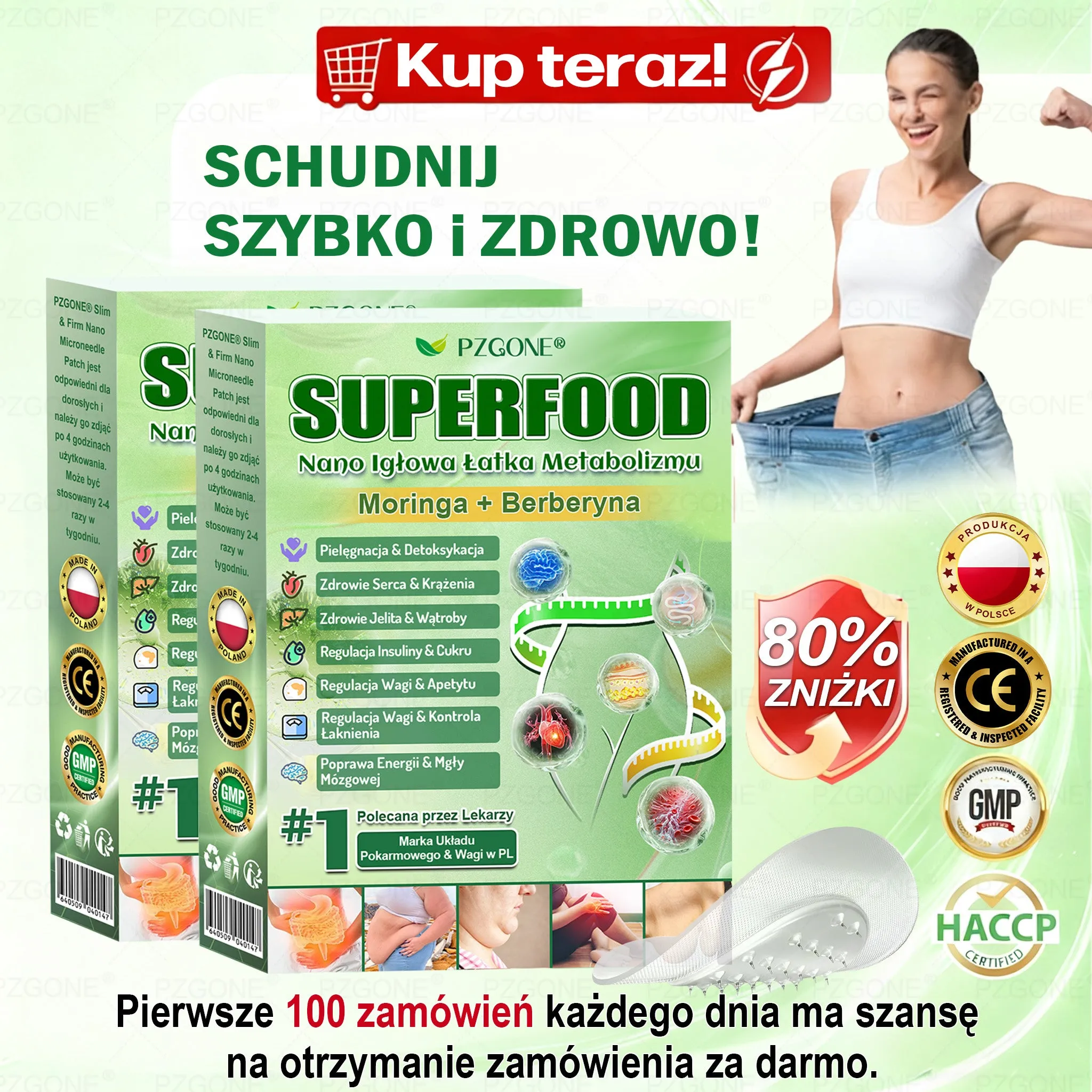 🌱 💞Oficjalny Sklep | 👩‍⚕️🎁 𝐏𝐙𝐆𝐎𝐍𝐄® Superfood 𝑵𝒂𝒏𝒐 Mikronakłuwana Plaster 🇵🇱(Tylko raz dziennie, widoczne zmiany już w 7 dni)✅ Na otyłość, 🅛🅞🅞🅢🅔 🅢🅚🅘🅝 wiotką skórę, cukrzycę, bezdech senny, problemy ze stawami i wiele więcej