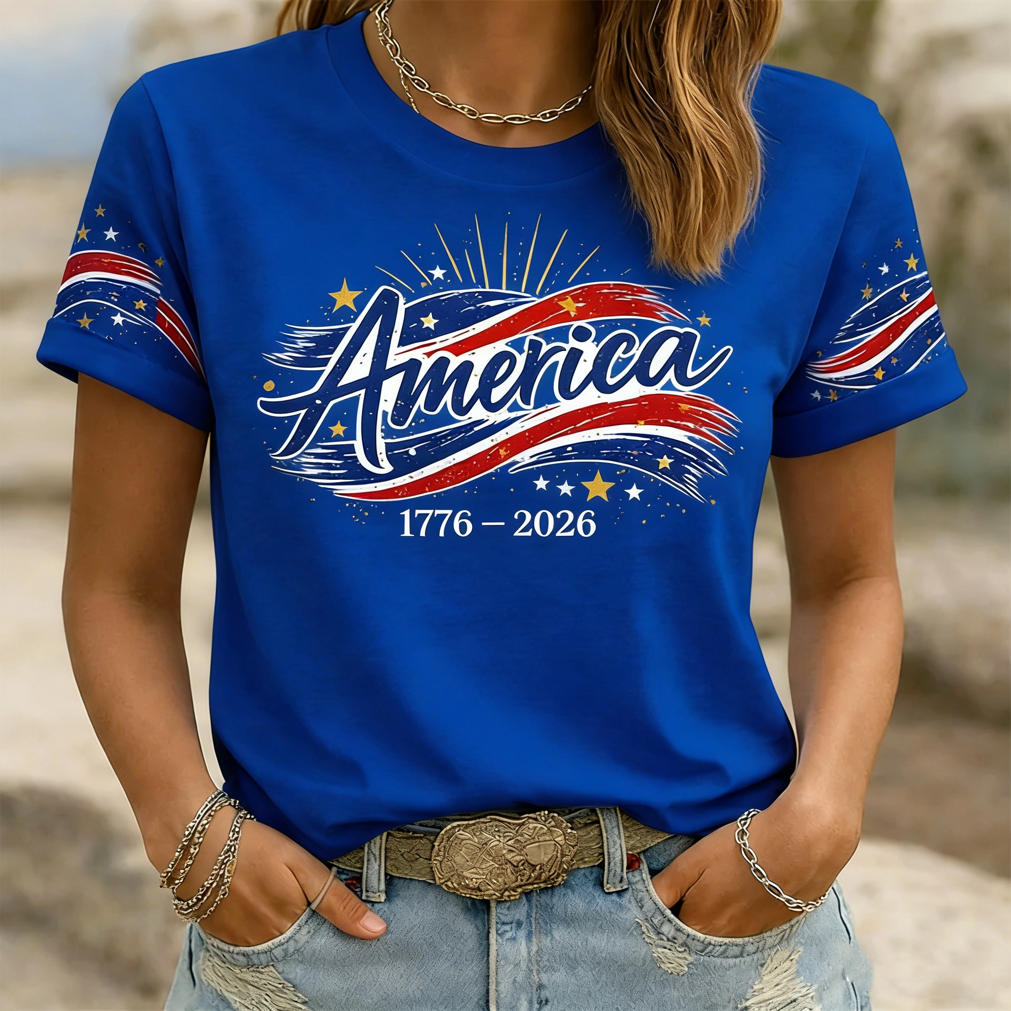 250th Anniversary Of The United States Casual Short Sleeve T-shirt