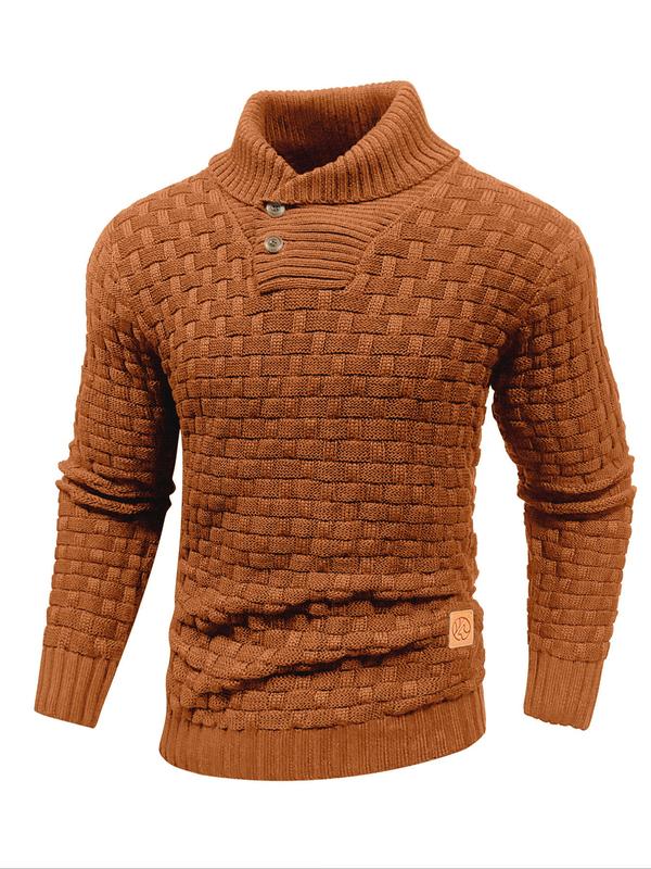 🔥Buy 2 Get Free Shipping-Men's Shawl Collar Textured Sweater – Cozy Fall/Winter Knitwear ❄️