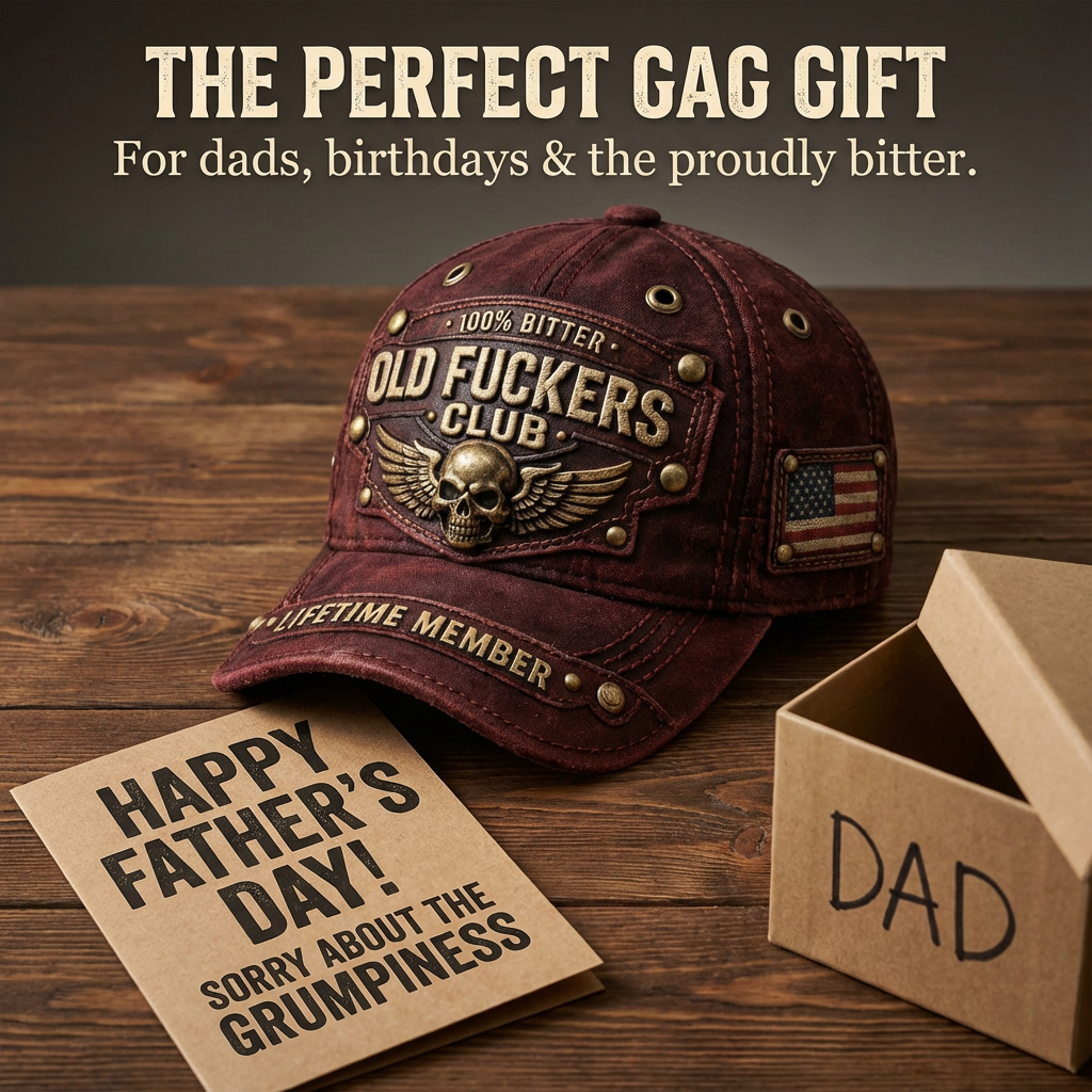 Unisex Distressed Skull & Angel Wings Printed Baseball Cap