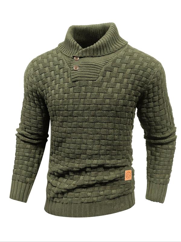 🔥Buy 2 Get Free Shipping-Men's Shawl Collar Textured Sweater – Cozy Fall/Winter Knitwear ❄️