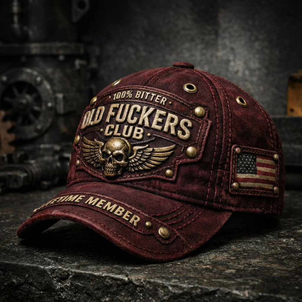 Unisex Distressed Skull & Angel Wings Printed Baseball Cap