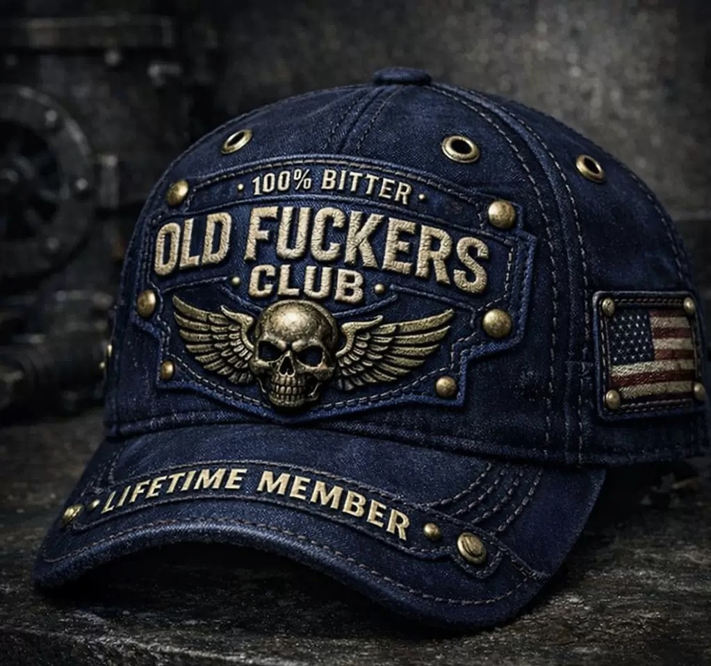 Unisex Distressed Skull & Angel Wings Printed Baseball Cap