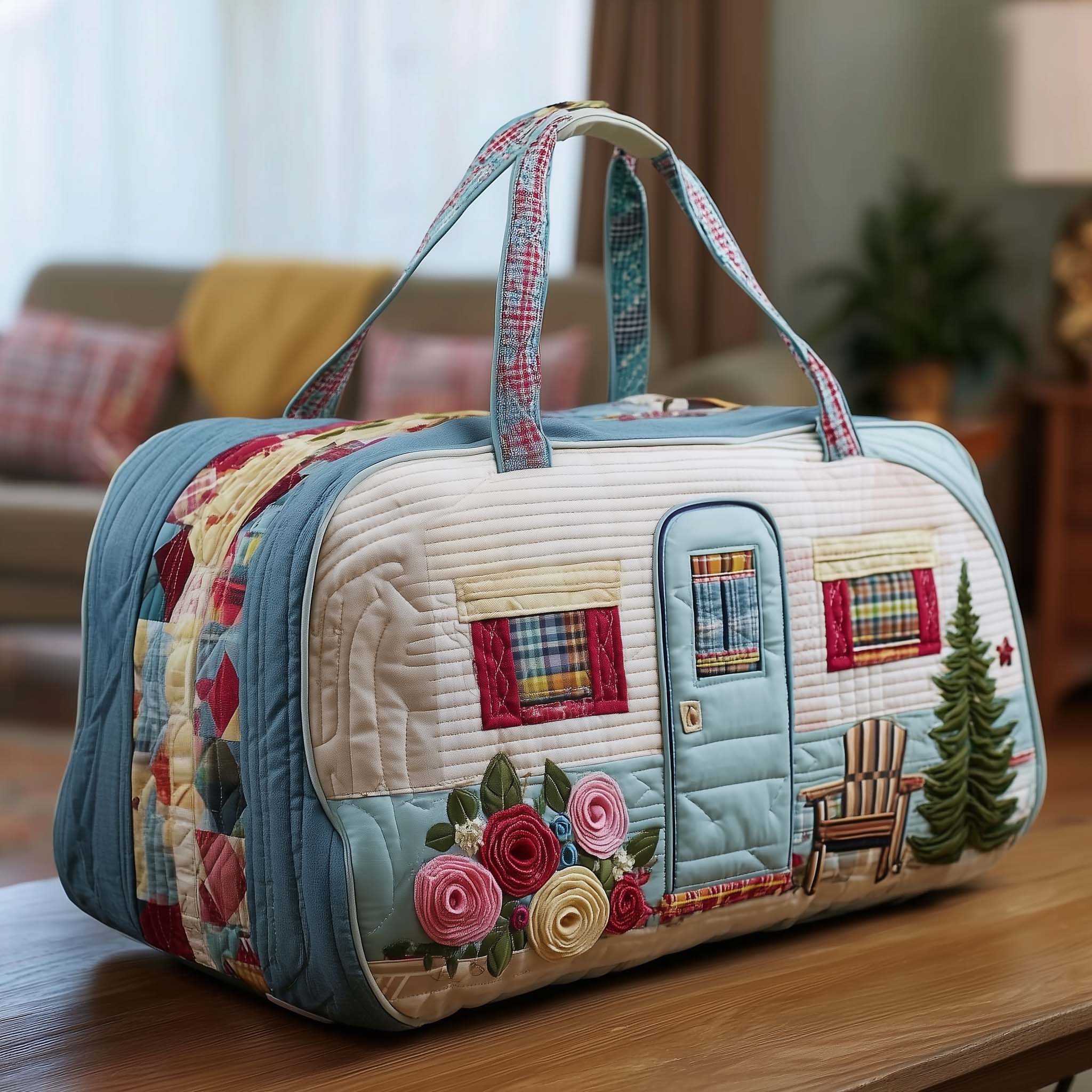 Camper Retreat Quilted Duffle Bag GFTOTP16353