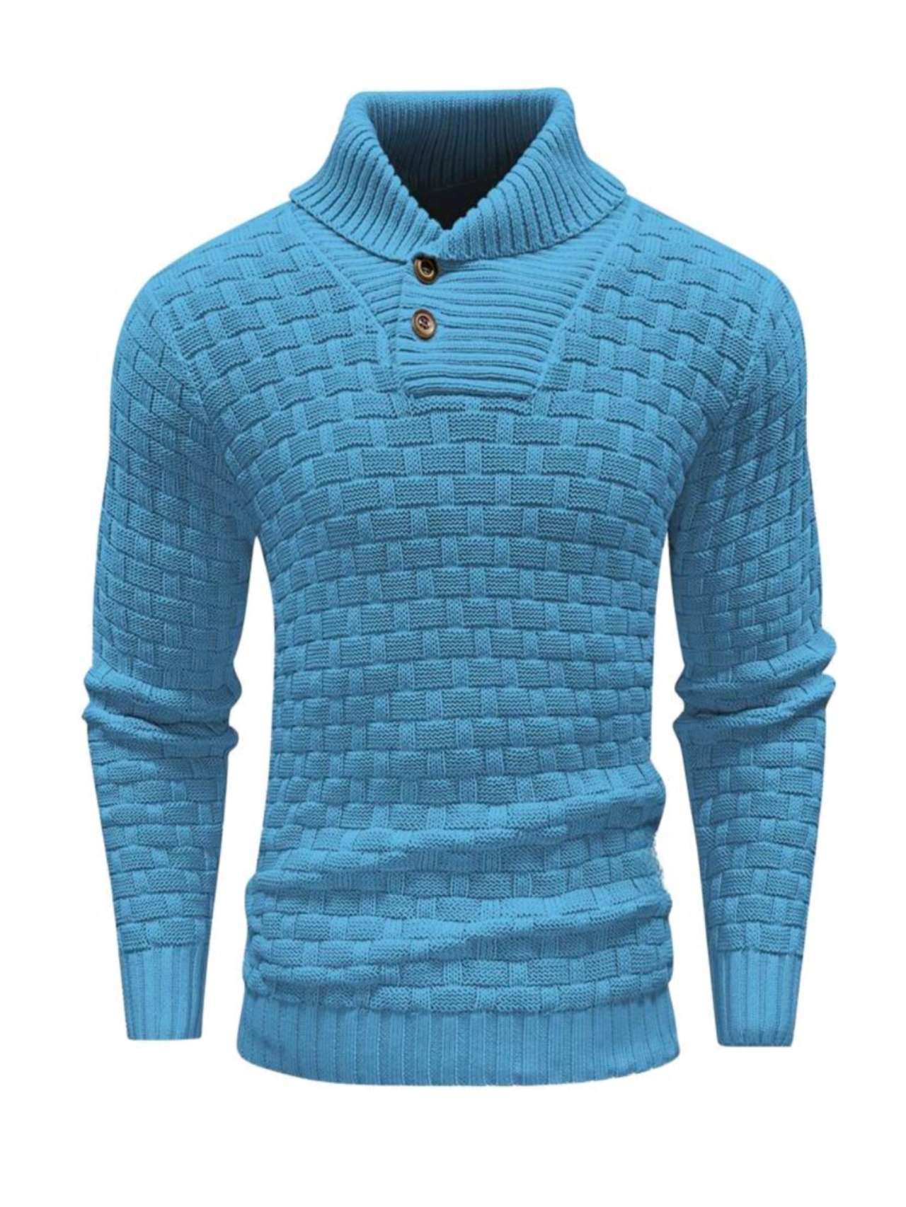 🔥Buy 2 Get Free Shipping-Men's Shawl Collar Textured Sweater – Cozy Fall/Winter Knitwear ❄️