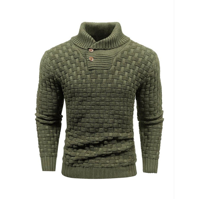 🔥Buy 2 Get Free Shipping-Men's Shawl Collar Textured Sweater – Cozy Fall/Winter Knitwear ❄️