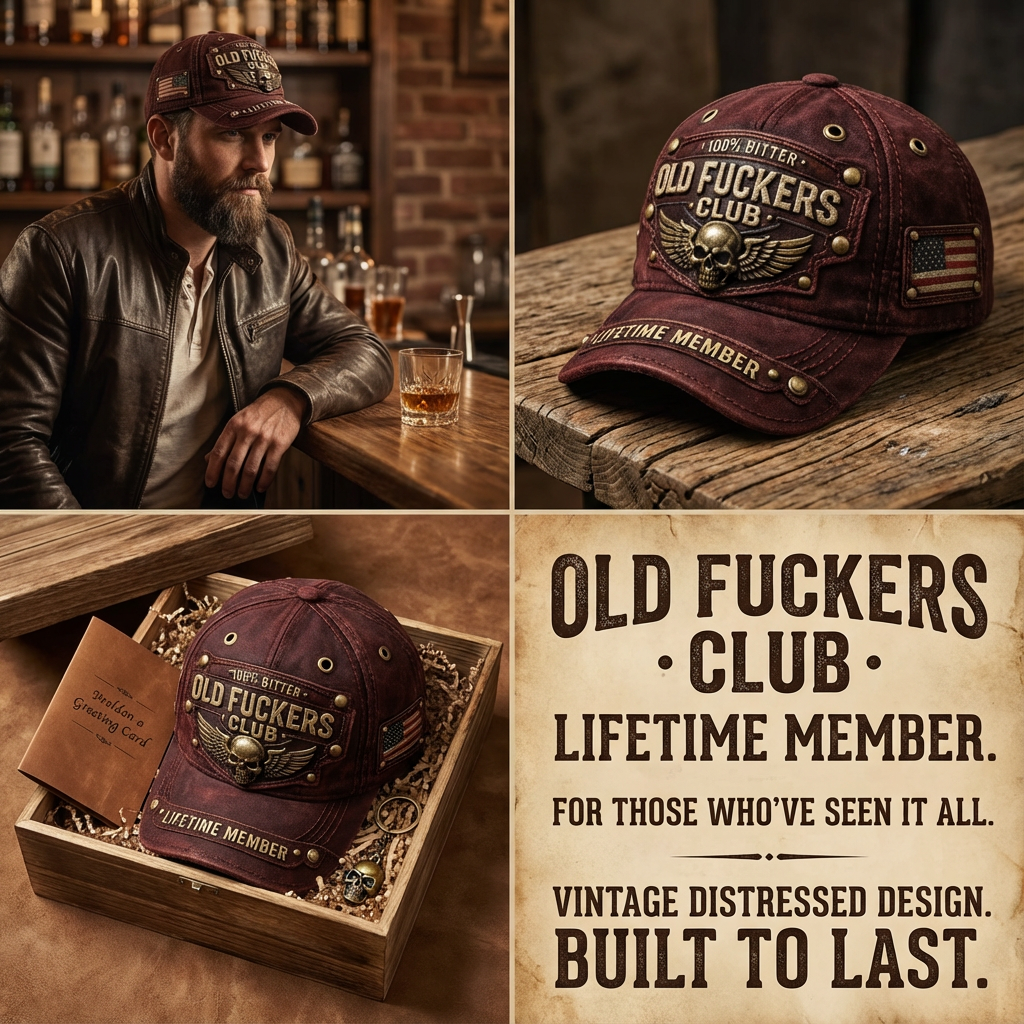 Unisex Distressed Skull & Angel Wings Printed Baseball Cap