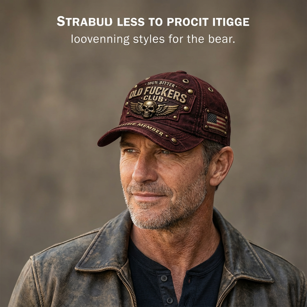 Unisex Distressed Skull & Angel Wings Printed Baseball Cap