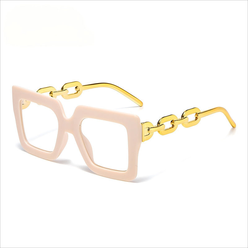 🎈Lastday 70%OFF-Women’s Oversized Square Chain Reading Glasses(1set-6pcs)