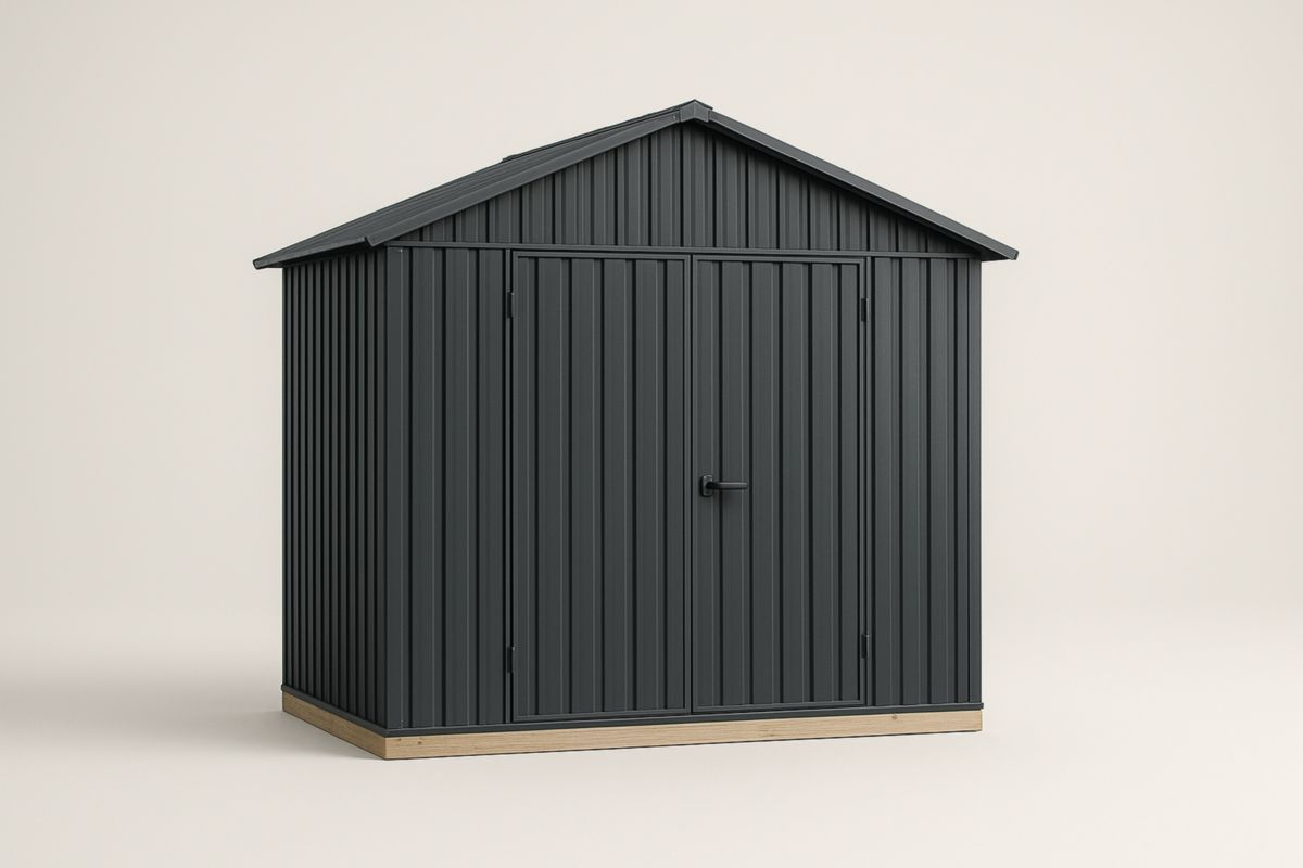 Charcoal Steel Tool Shed, 240 x 150 x 210 cm