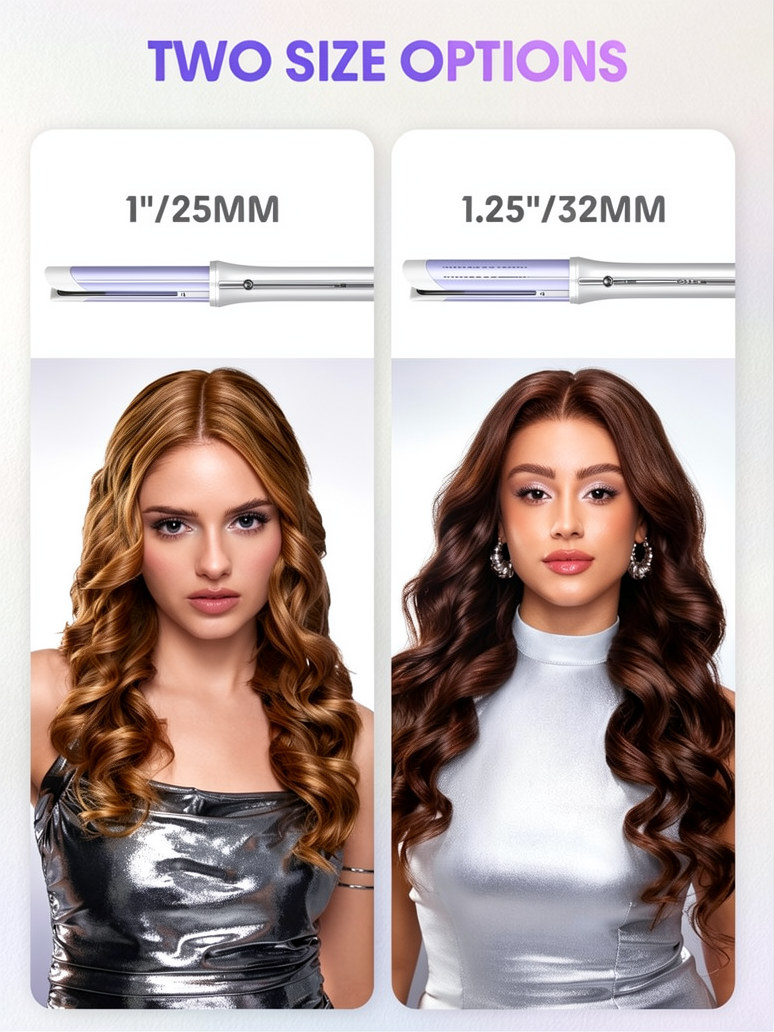 One Touch Airflow Styler Pro 1/1.25 inch Automatic Rotating 3.0 Cool Air Technology for No-Wait, Curling Iron, Bouncy & Long-Lasting Curls, Zero Burn Risk, 5 Temp Settings