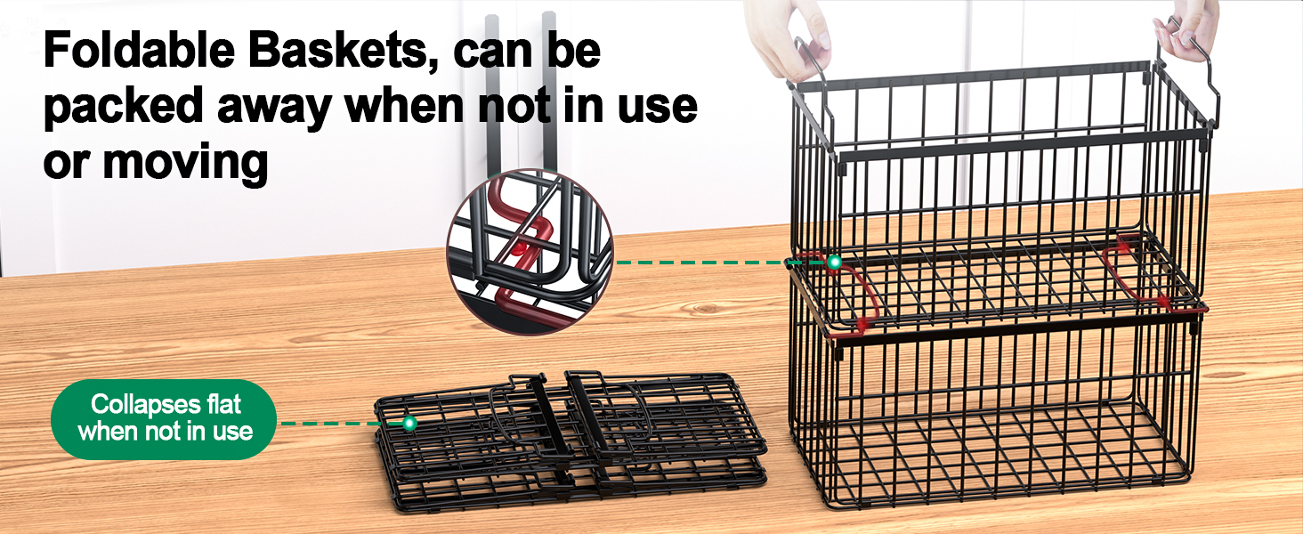 Stackable and foldable baskets for your home storage