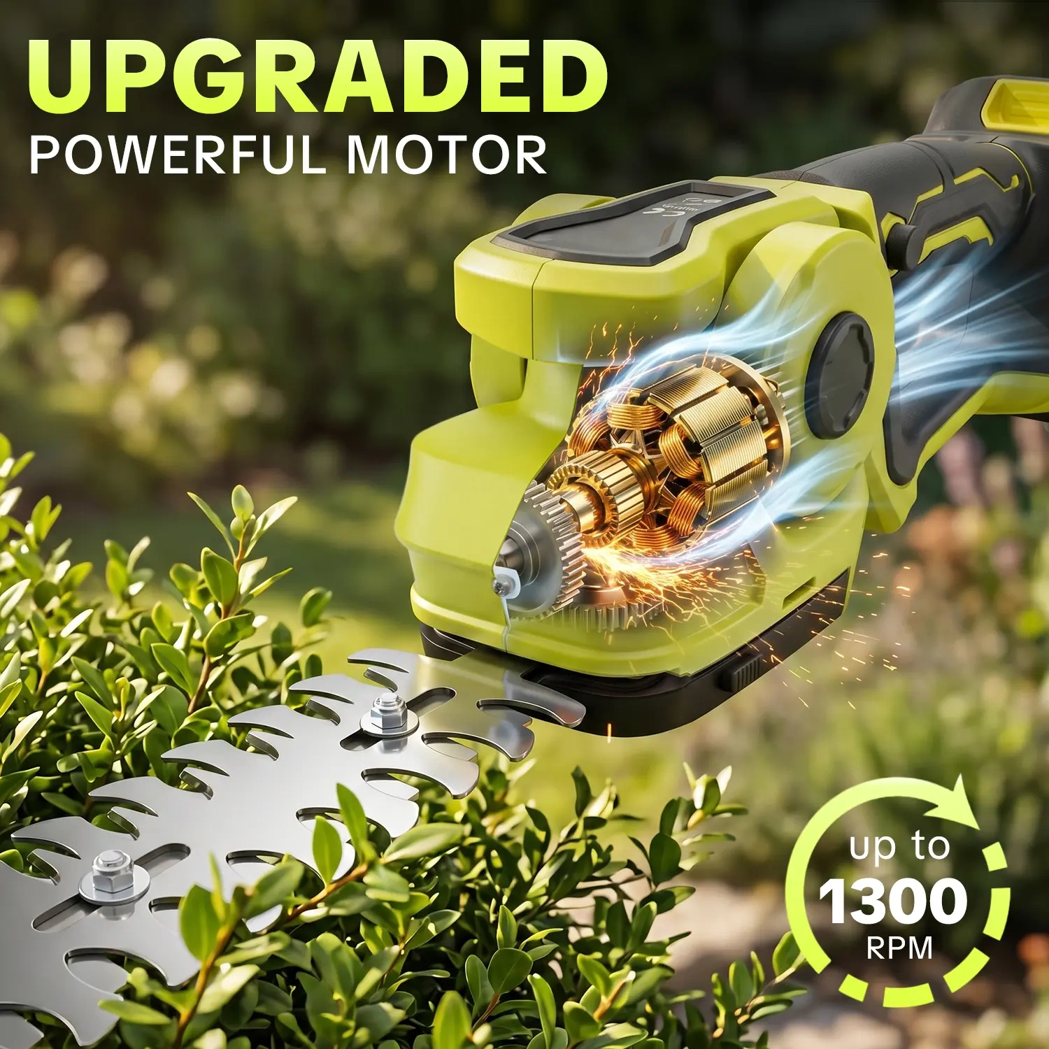 2-in-1 Cordless Grass Shear & Shrub Trimmer - Handheld Electric Hedge Trimmer with 2x 21V Batteries 🌿✂️
