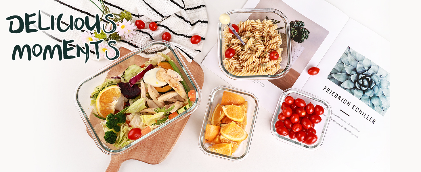 Glass Food Storage Containers Set