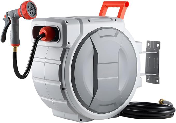 Retractable Garden Hose Reel - 100ft Wall-Mounted System 🌿💧