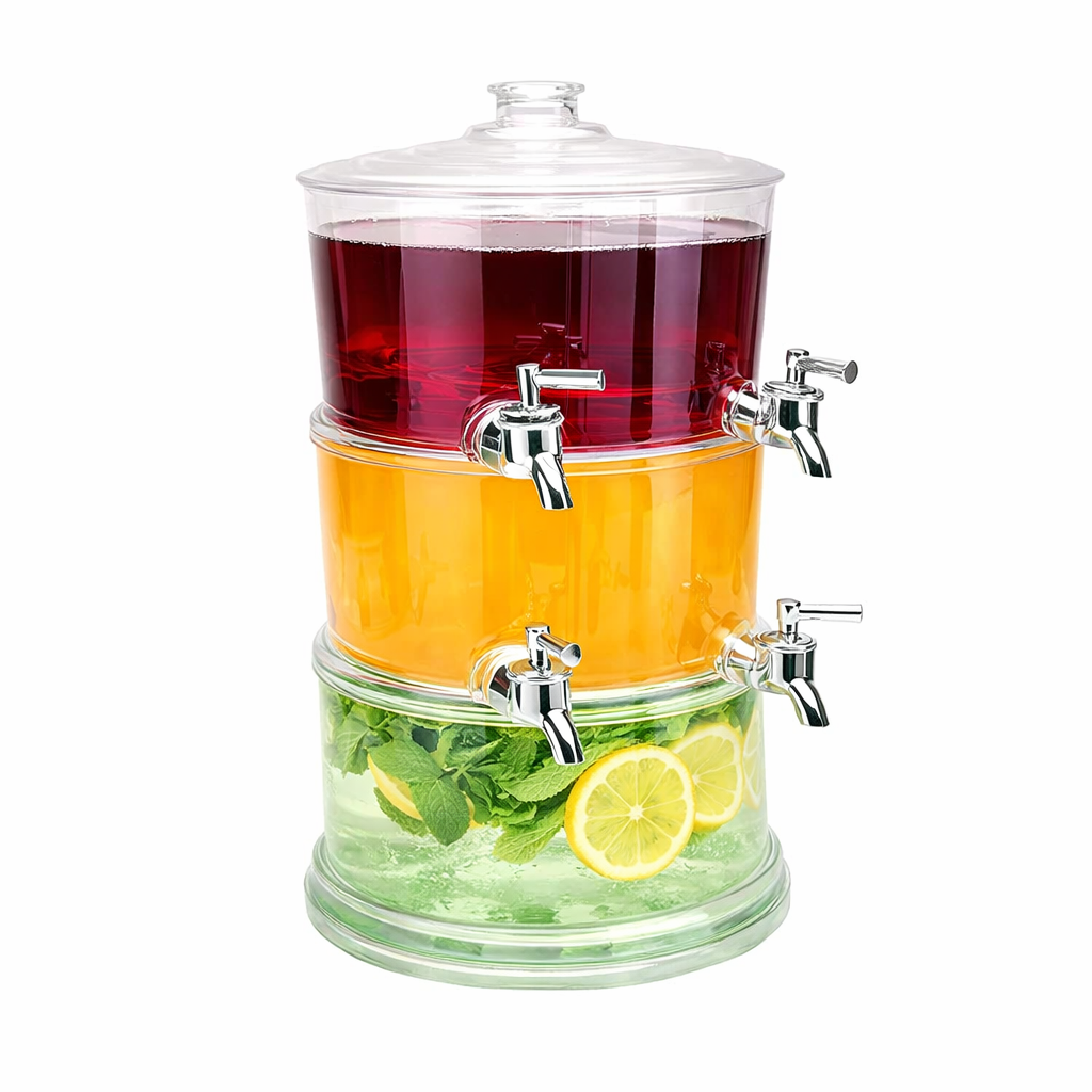 4-in-1 Party Beverage Tower | 2-Tier Stackable Drinks Dispenser 🍹✨