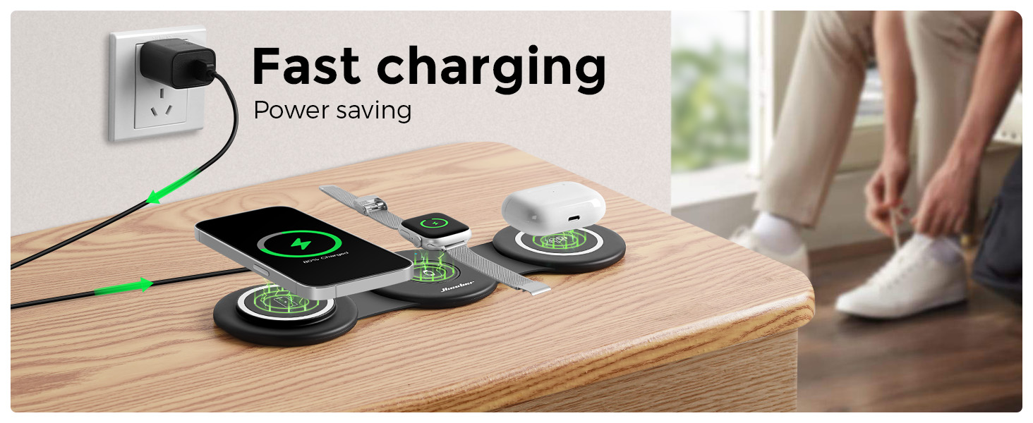 3 in 1 wireless charging station