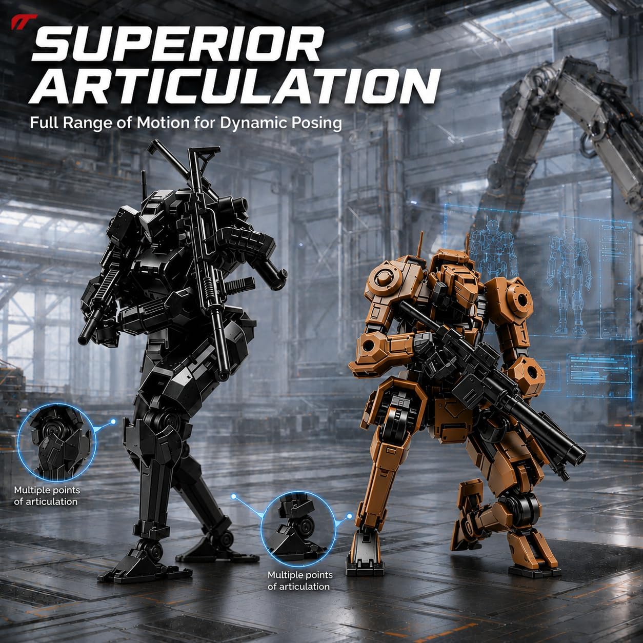 Sheik Mainland Fenrir Articulated Mecha Model Kit, 1/18 Scale, 2 Pack