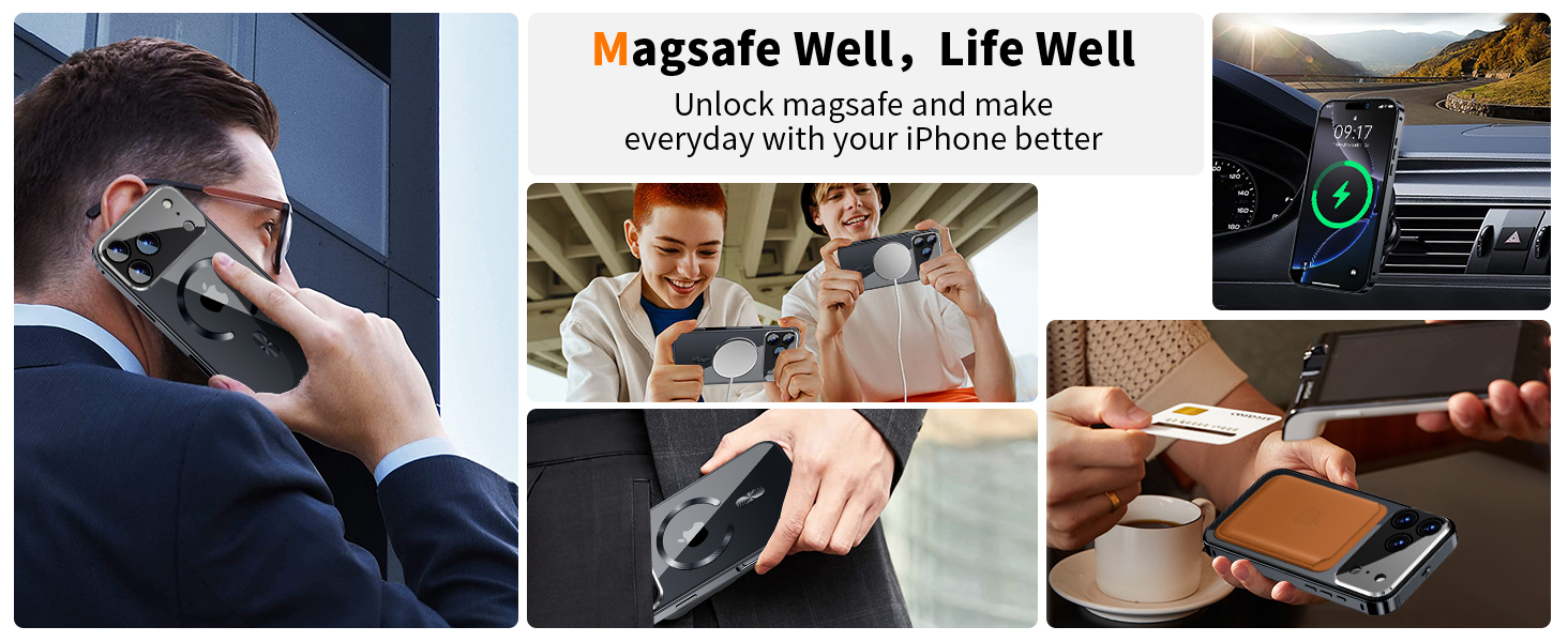 Magnetic Privacy Case for iPhone 17 Pro [Compatible with MagSafe]