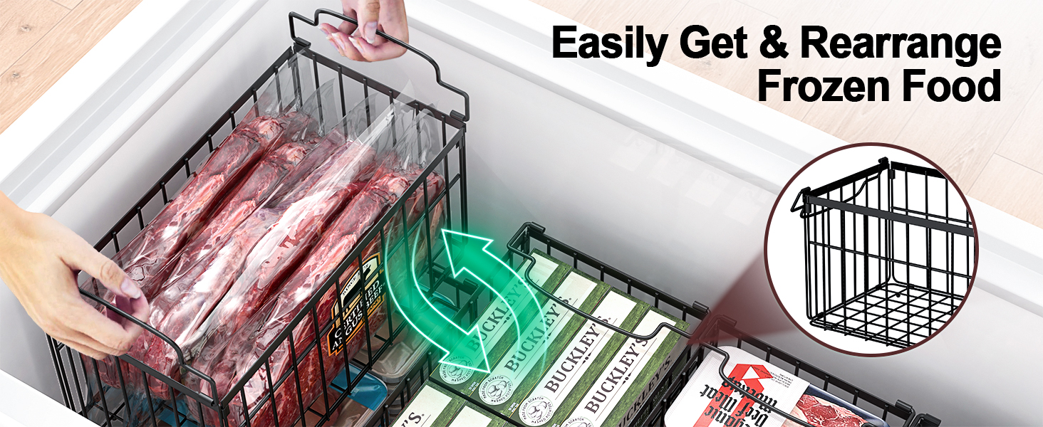 freezer organizer bins