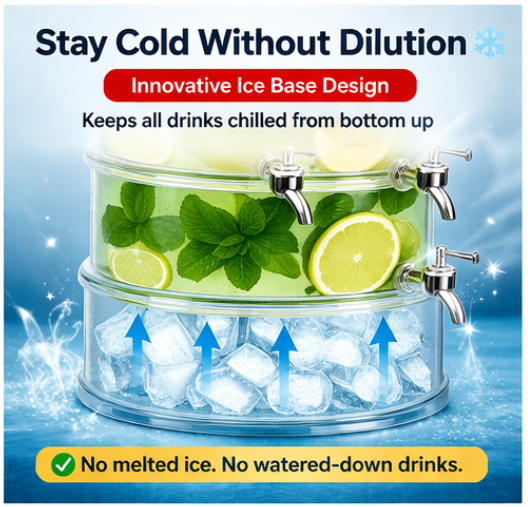 4-in-1 Party Beverage Tower | 2-Tier Stackable Drinks Dispenser 🍹✨