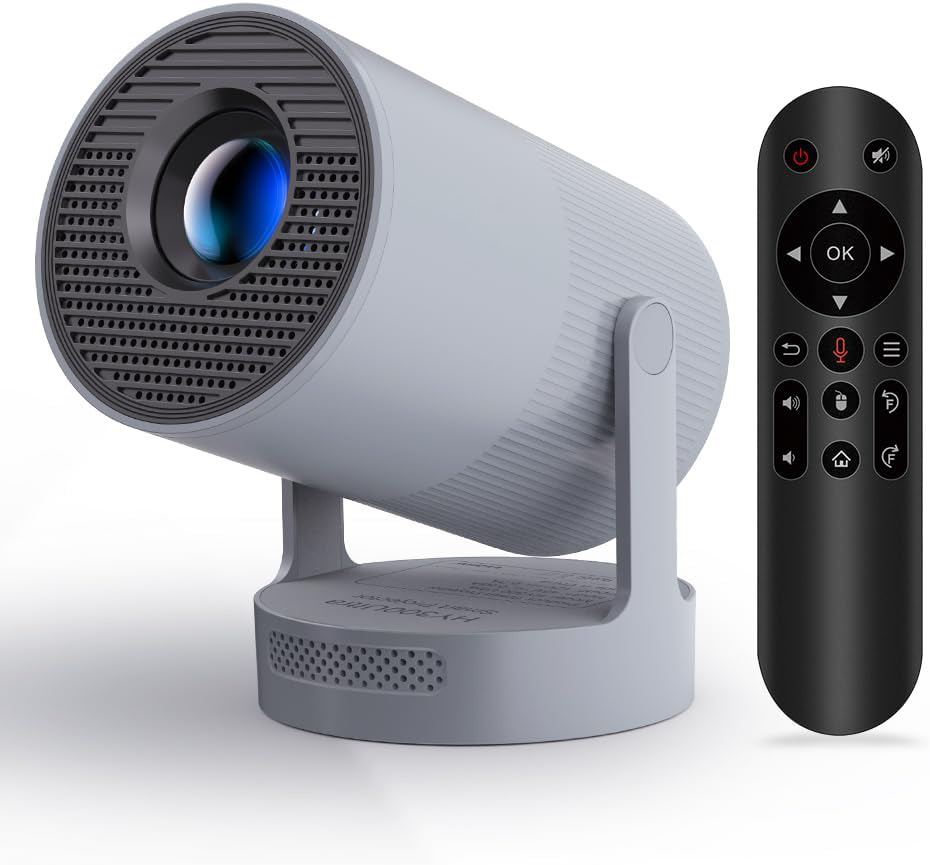 Mini Projector with WiFi 6 and Bluetooth 5.4, Portable Projector 4K Support