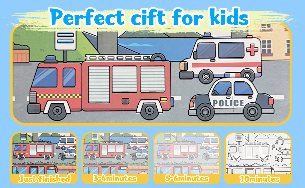 4 Pack Magic Watercolor Books with Water Pen Themes