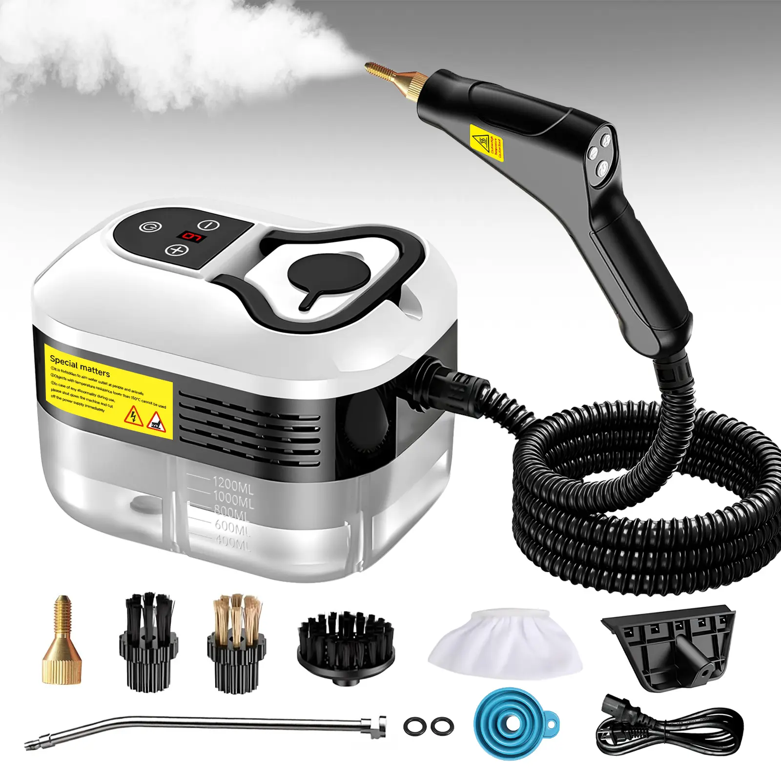 105°C High-Pressure Handheld Steam Cleaner | 10-Piece Accessory Kit 💨✨