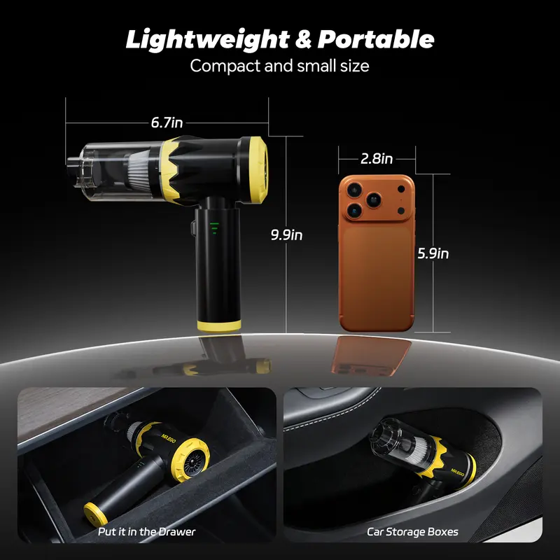 20,000Pa Ultra-Suction Cordless Mini Vacuum | 4-in-1 Car & Home Cleaner 🚗💨