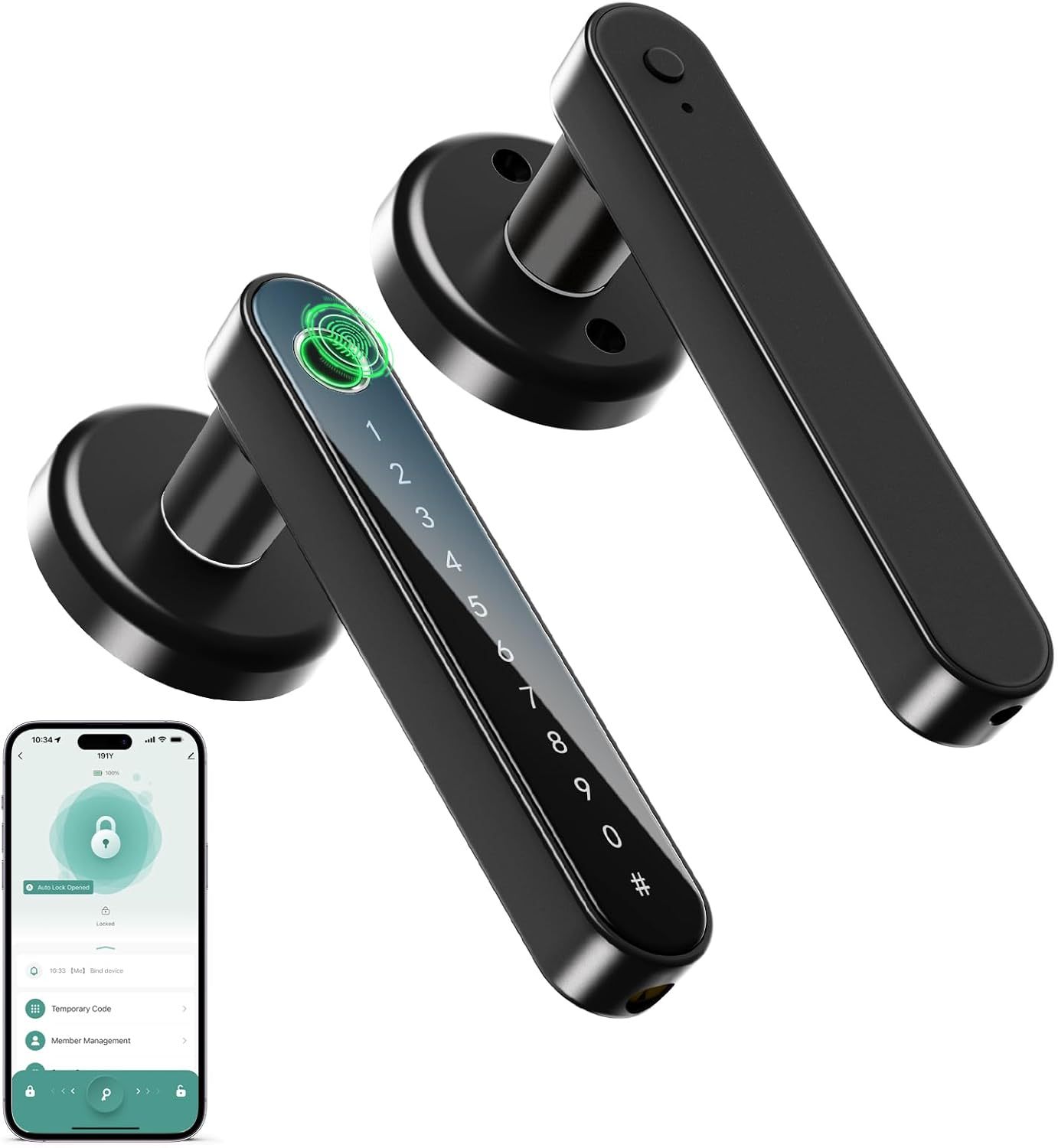 🎉Last Day 50% OFF⏰️  Fingerprint Door Lock Door Knob