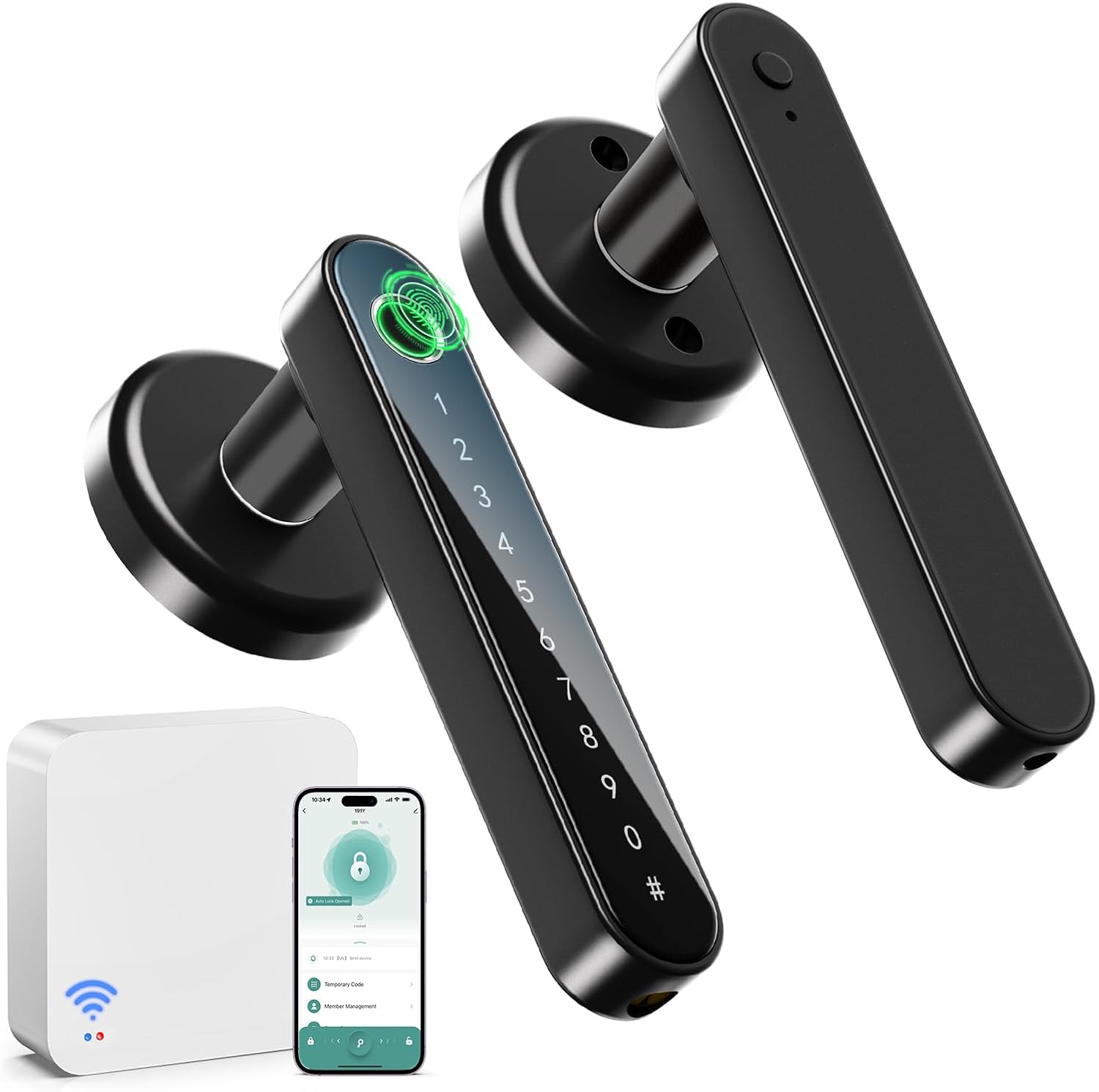 Fingerprint Door Lock Door Knob with Keypad Keyless Entry Door lock